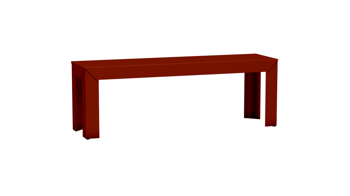 Banc rectangulaire en aluminium 130cm Zef - MATIERE GRISE - La Maison MilanaiseTerracotta 142Droits