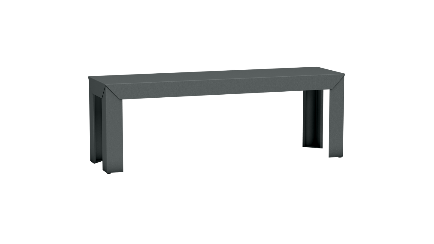 Banc rectangulaire en aluminium 130cm Zef - MATIERE GRISE - La Maison MilanaiseOrage 221Droits