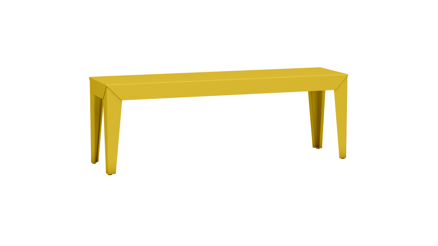 Banc rectangulaire en aluminium 130cm Zef - MATIERE GRISE - La Maison MilanaisePoussin 014Fuselés