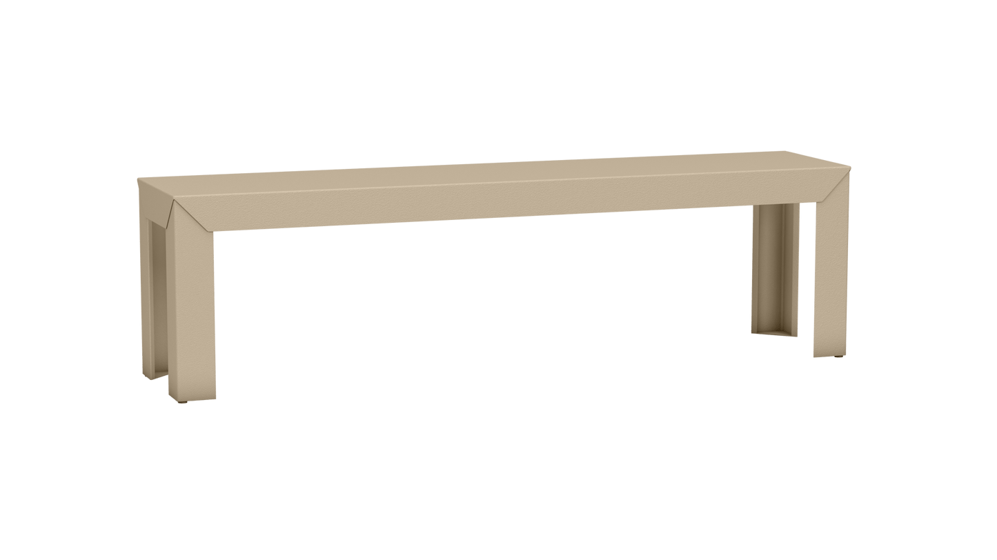 Banc rectangulaire en aluminium 160cm Zef - MATIERE GRISE - La Maison MilanaiseCrème 190Droits