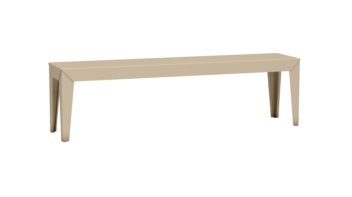 Banc rectangulaire en aluminium 160cm Zef - MATIERE GRISE - La Maison MilanaiseCrème 190Fuselés