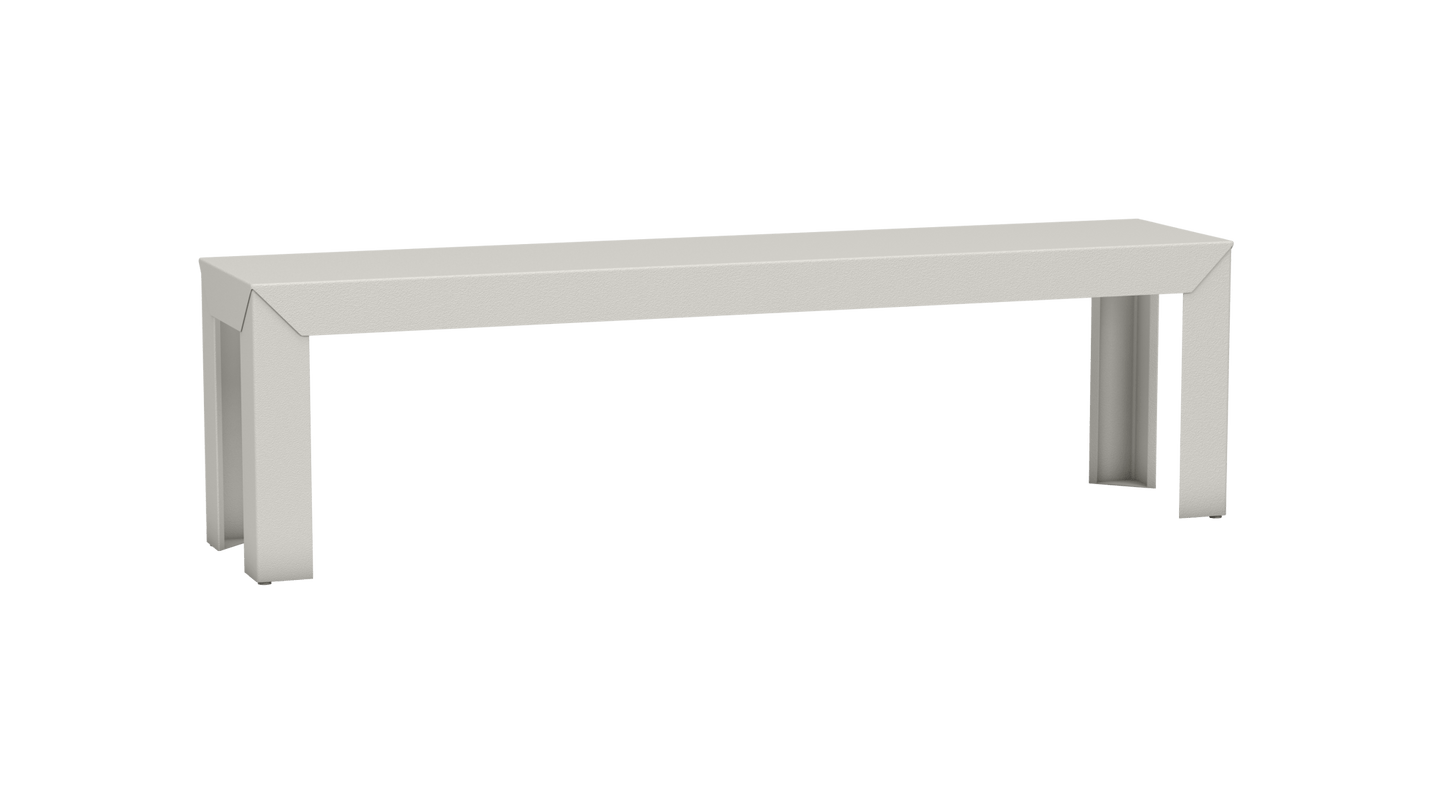 Banc rectangulaire en aluminium 160cm Zef - MATIERE GRISE - La Maison MilanaiseCraie 023Droits