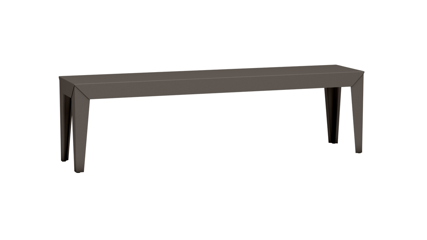 Banc rectangulaire en aluminium 160cm Zef - MATIERE GRISE - La Maison MilanaiseTaupe 192Fuselés