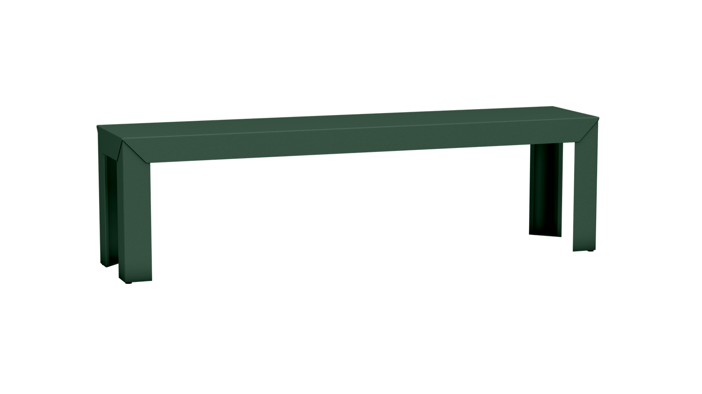 Banc rectangulaire en aluminium 160cm Zef - MATIERE GRISE - La Maison MilanaiseOlive 121Droits