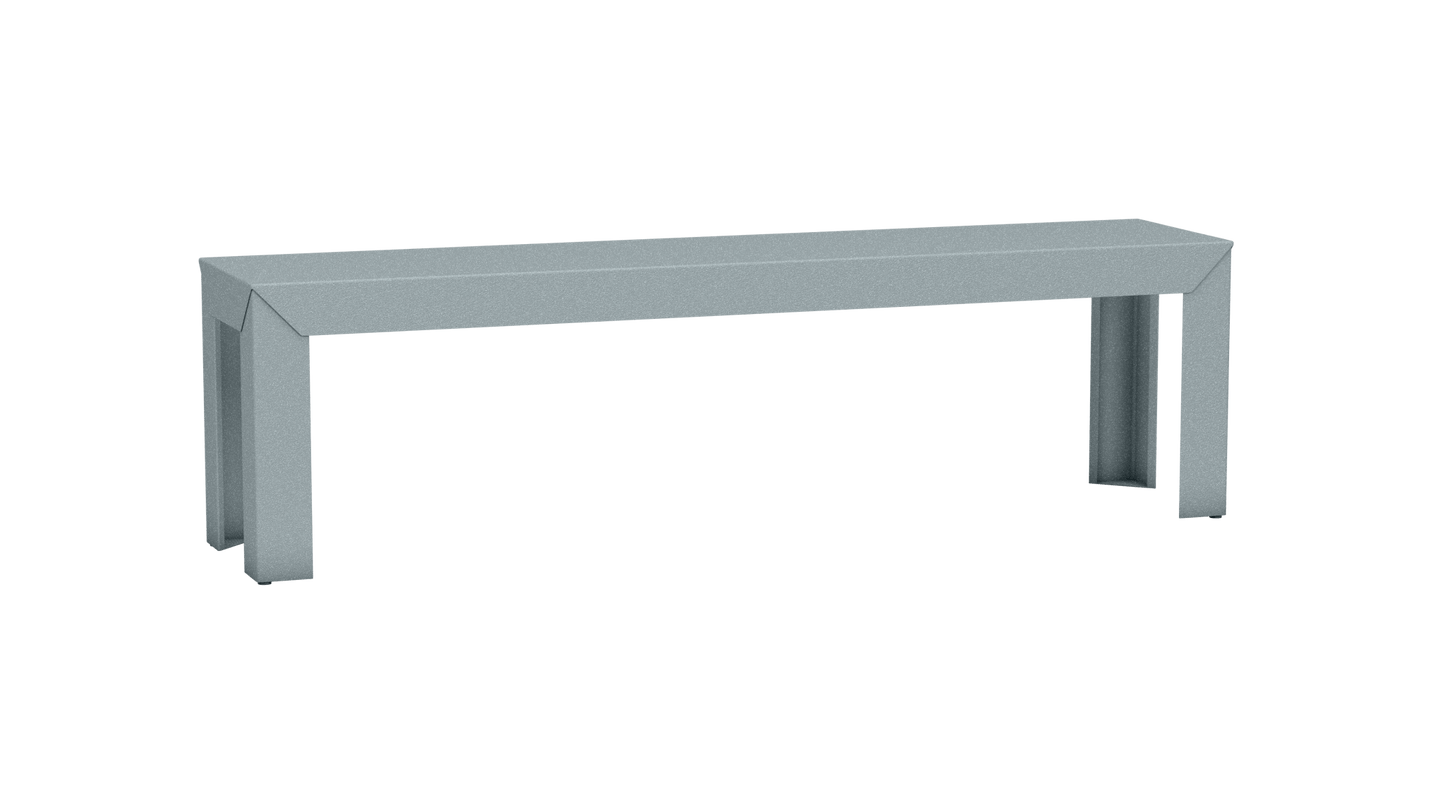 Banc rectangulaire en aluminium 160cm Zef - MATIERE GRISE - La Maison MilanaiseNuage 002Droits