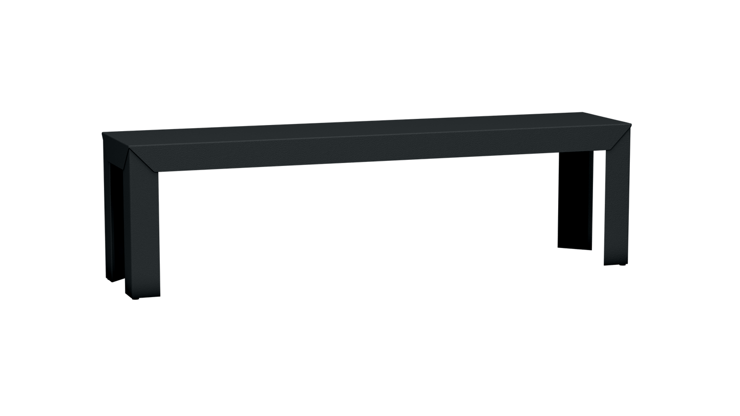 Banc rectangulaire en aluminium 160cm Zef - MATIERE GRISE - La Maison MilanaiseAnthracite 222Droits