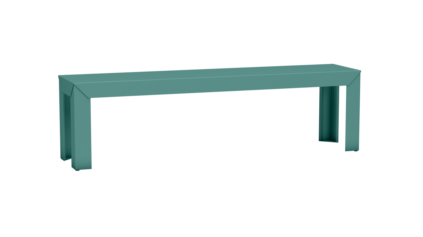 Banc rectangulaire en aluminium 160cm Zef - MATIERE GRISE - La Maison MilanaiseCeladon 006Droits