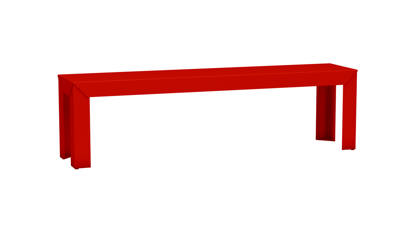 Banc rectangulaire en aluminium 160cm Zef - MATIERE GRISE - La Maison MilanaiseCorail 032Droits