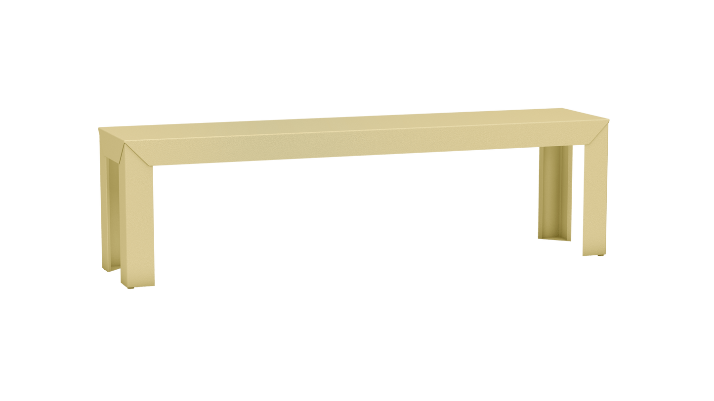Banc rectangulaire en aluminium 160cm Zef - MATIERE GRISE - La Maison MilanaiseChampagne 231Droits