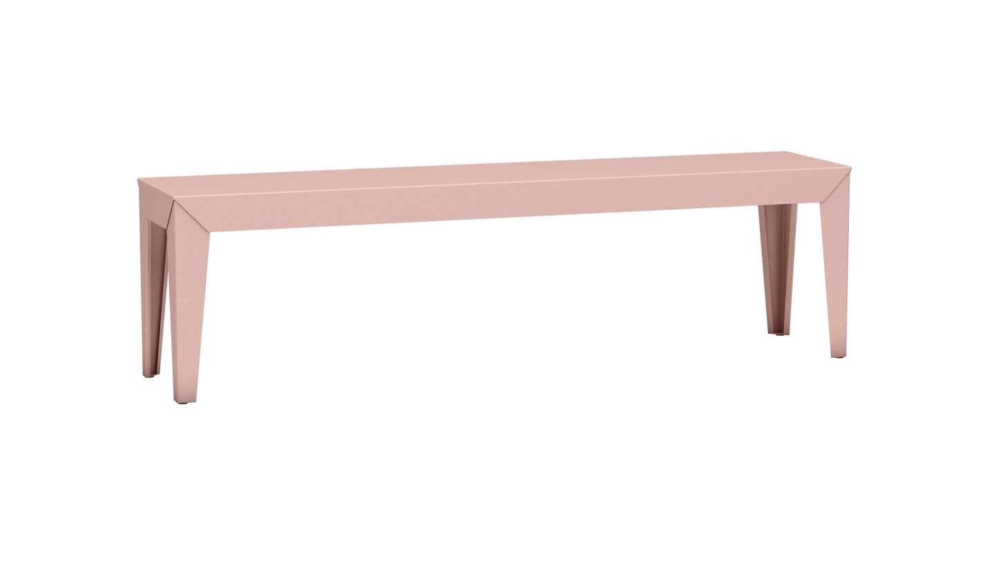 Banc rectangulaire en aluminium 160cm Zef - MATIERE GRISE - La Maison MilanaiseBaby pink 162Fuselés