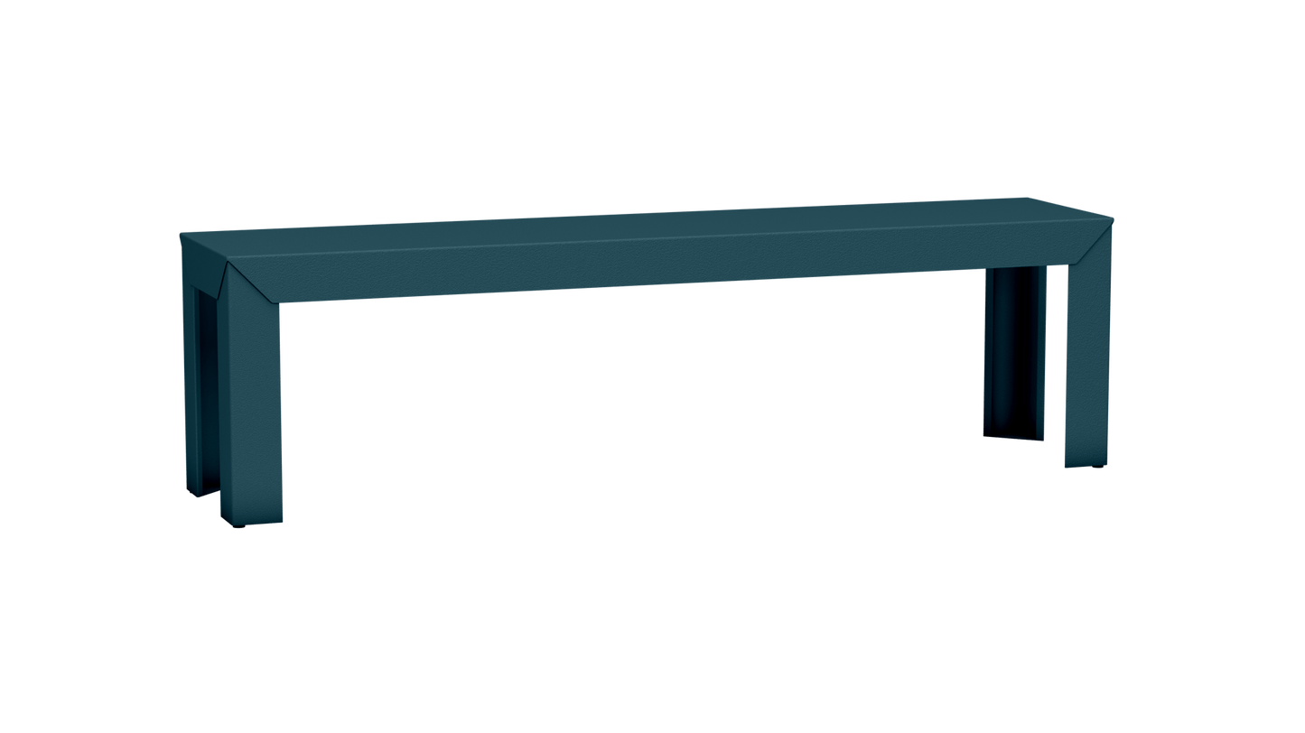 Banc rectangulaire en aluminium 160cm Zef - MATIERE GRISE - La Maison MilanaiseHoule 116Droits