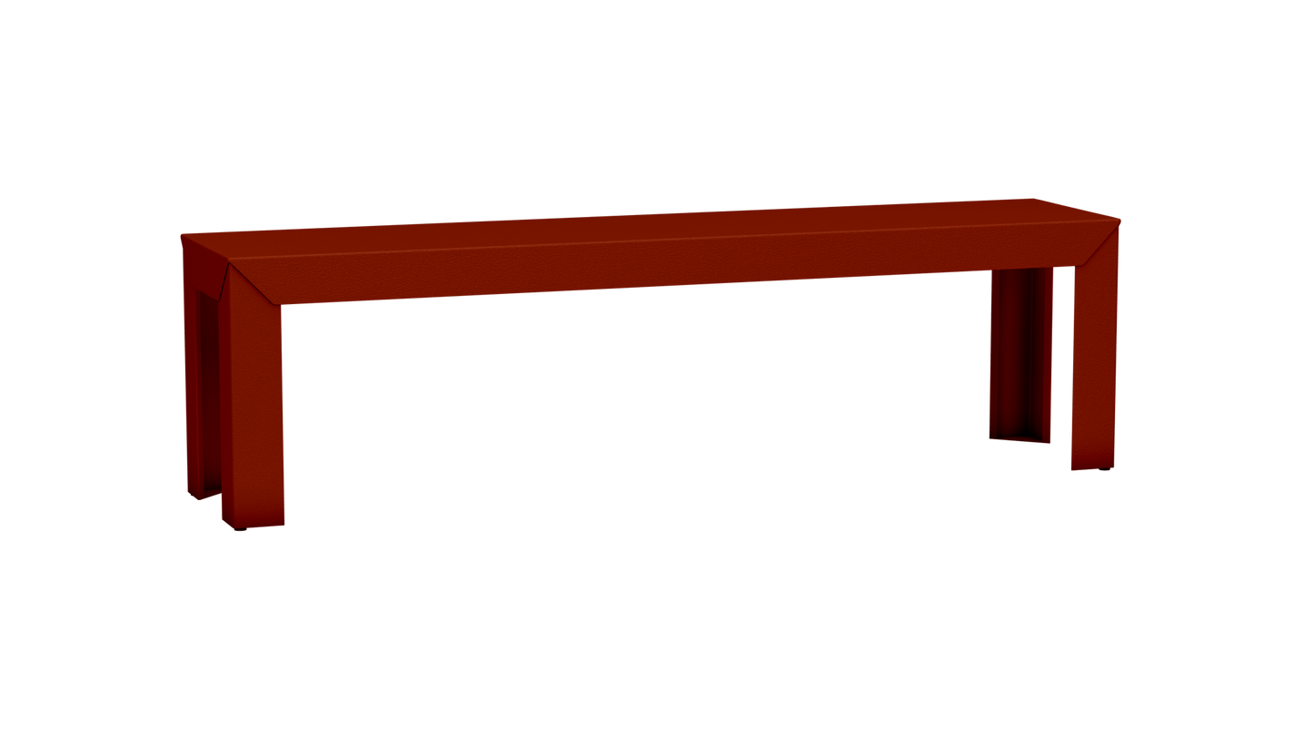 Banc rectangulaire en aluminium 160cm Zef - MATIERE GRISE - La Maison MilanaiseTerracotta 142Droits