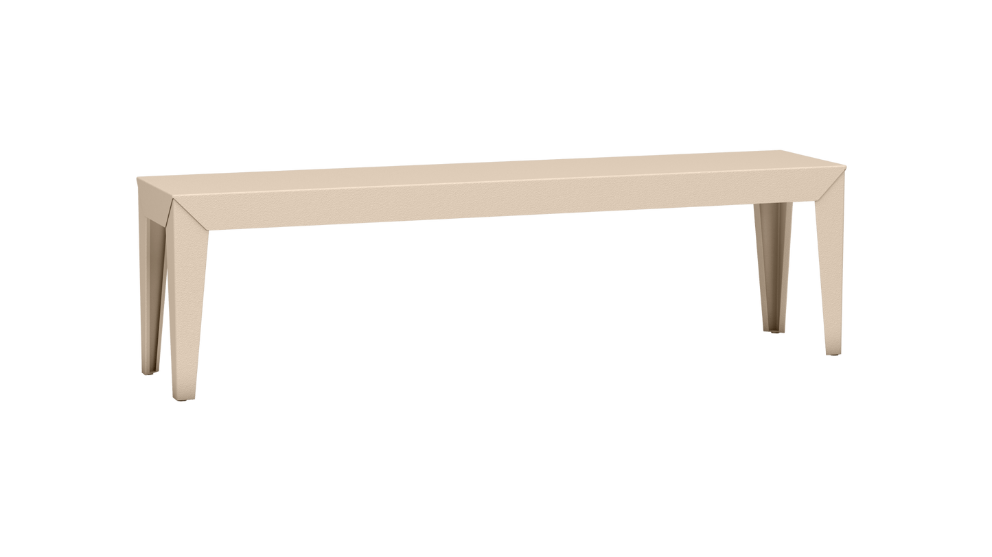 Banc rectangulaire en aluminium 160cm Zef - MATIERE GRISE - La Maison MilanaiseEggshell 161Fuselés