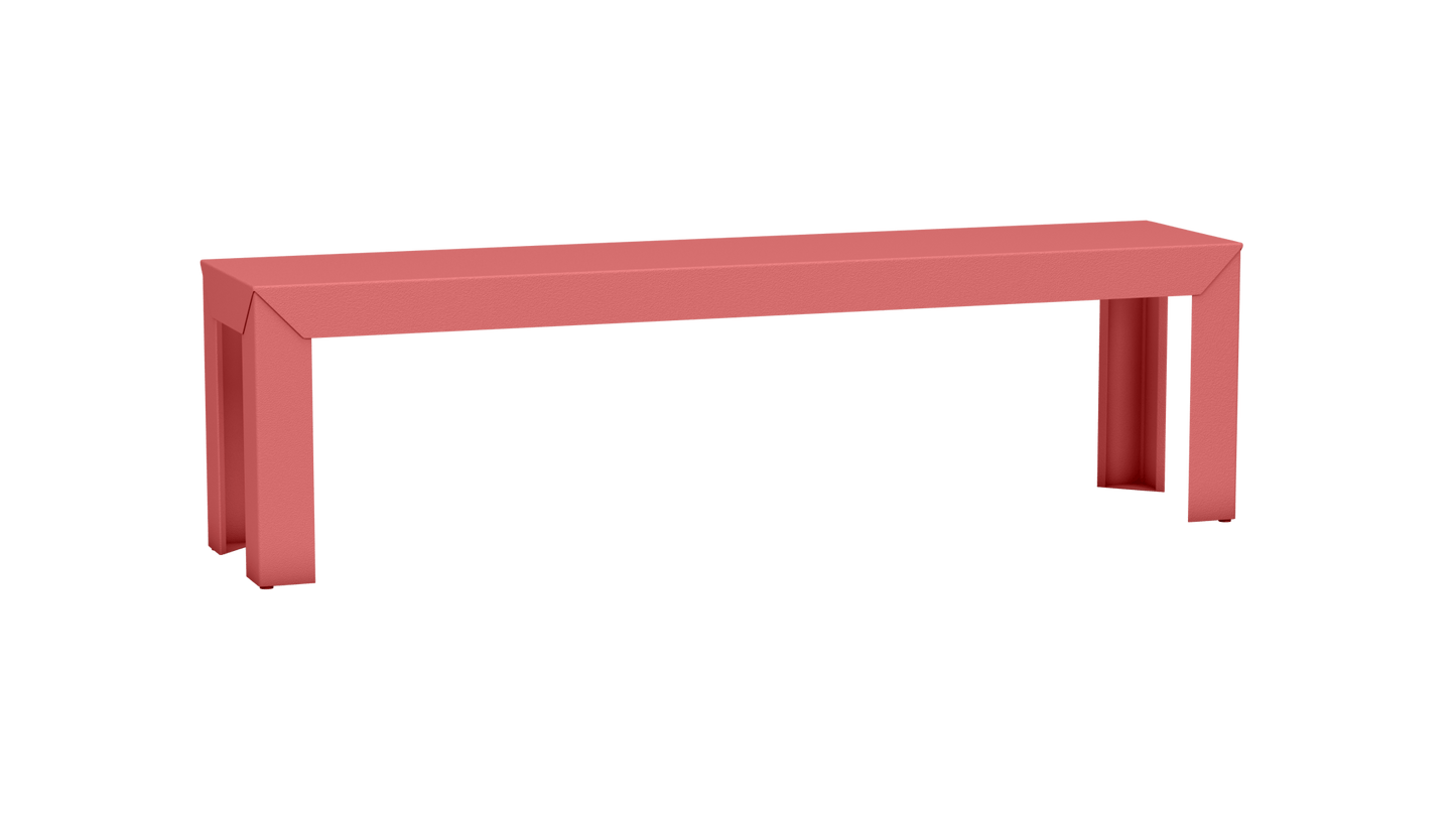 Banc rectangulaire en aluminium 160cm Zef - MATIERE GRISE - La Maison MilanaisePink Lady 163Droits