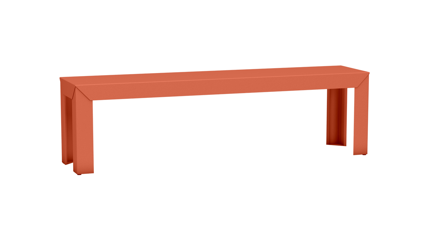 Banc rectangulaire en aluminium 160cm Zef - MATIERE GRISE - La Maison MilanaiseOrange givré 144Droits