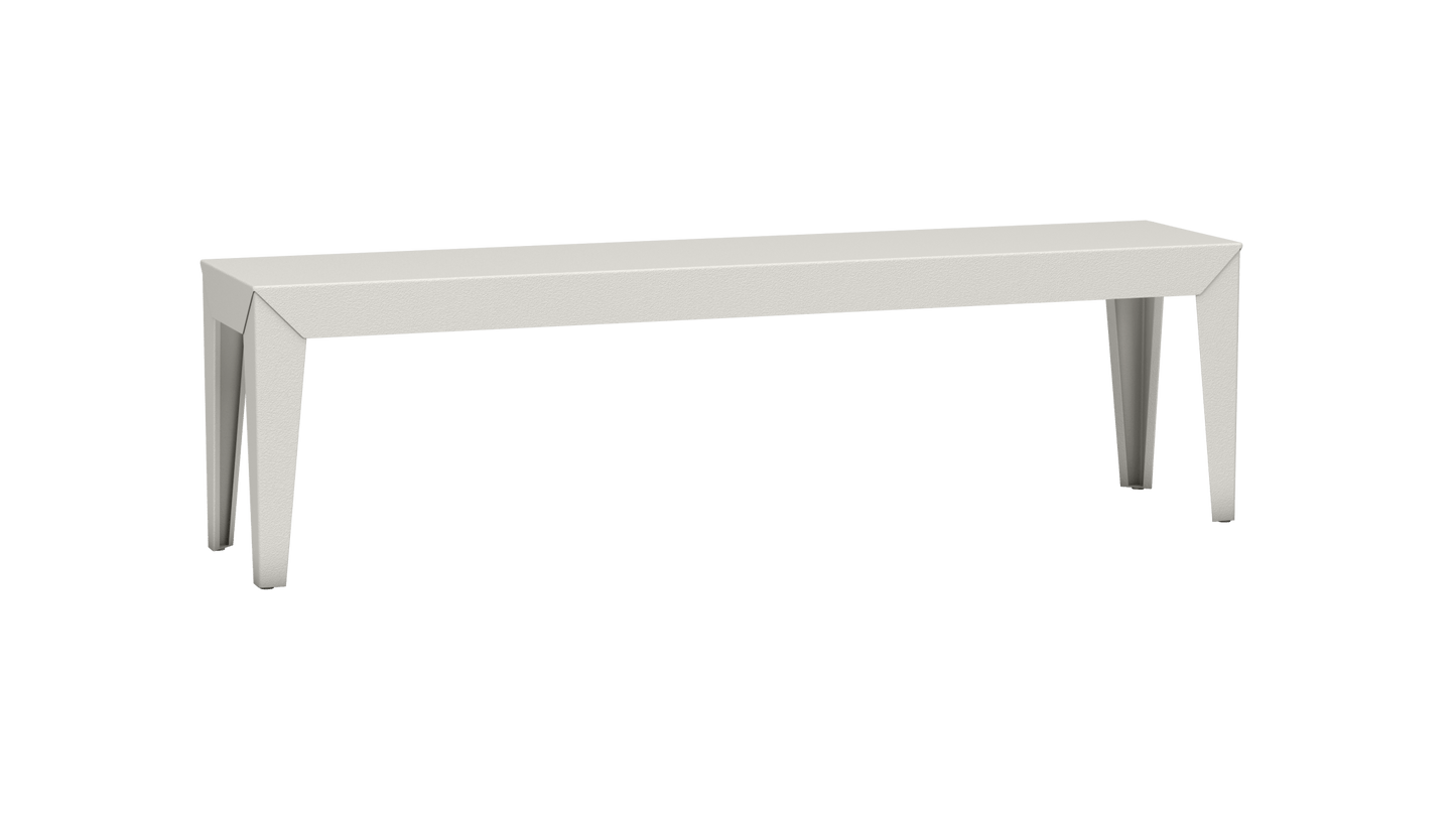 Banc rectangulaire en aluminium 160cm Zef - MATIERE GRISE - La Maison MilanaiseCraie 023Fuselés