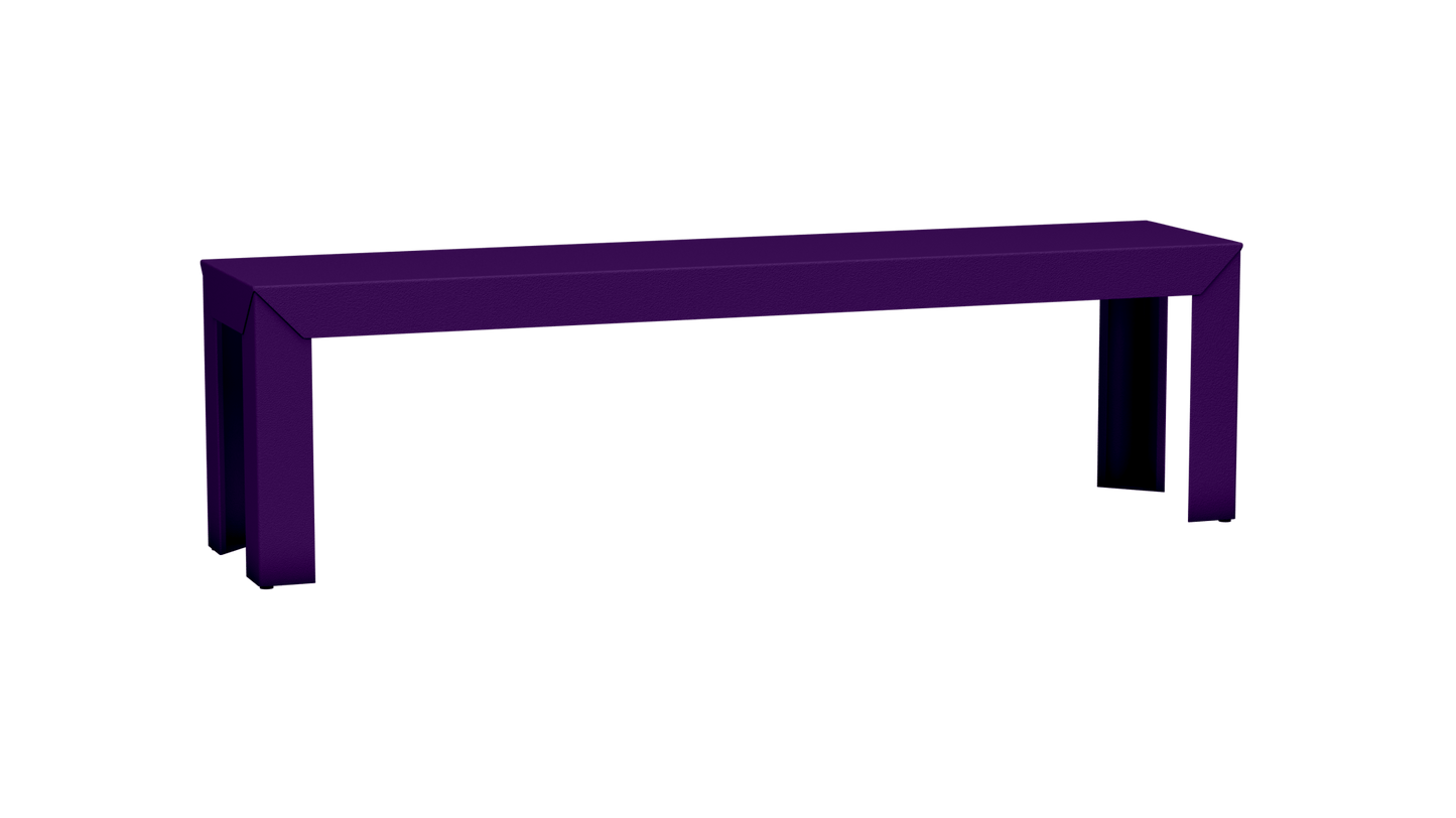 Banc rectangulaire en aluminium 160cm Zef - MATIERE GRISE - La Maison MilanaiseUltra Violet 172Droits