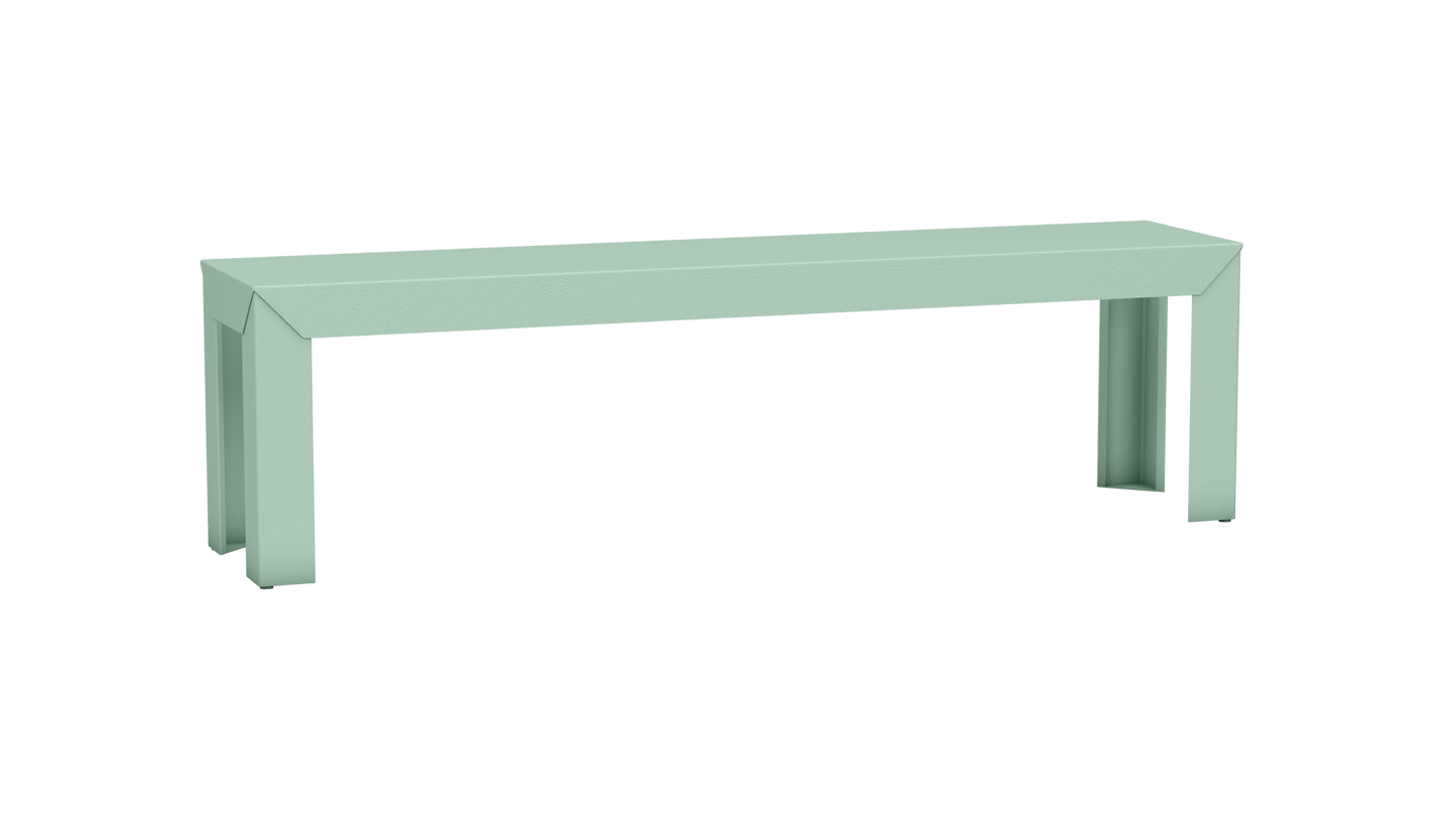 Banc rectangulaire en aluminium 160cm Zef - MATIERE GRISE - La Maison MilanaiseVert d'eau 120Droits