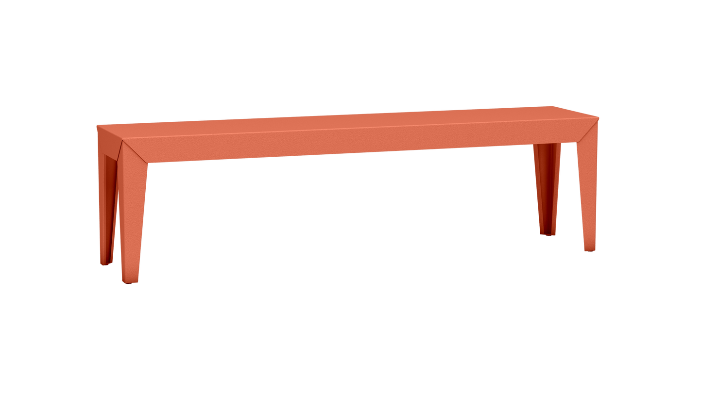 Banc rectangulaire en aluminium 160cm Zef - MATIERE GRISE - La Maison MilanaiseOrange givré 144Fuselés
