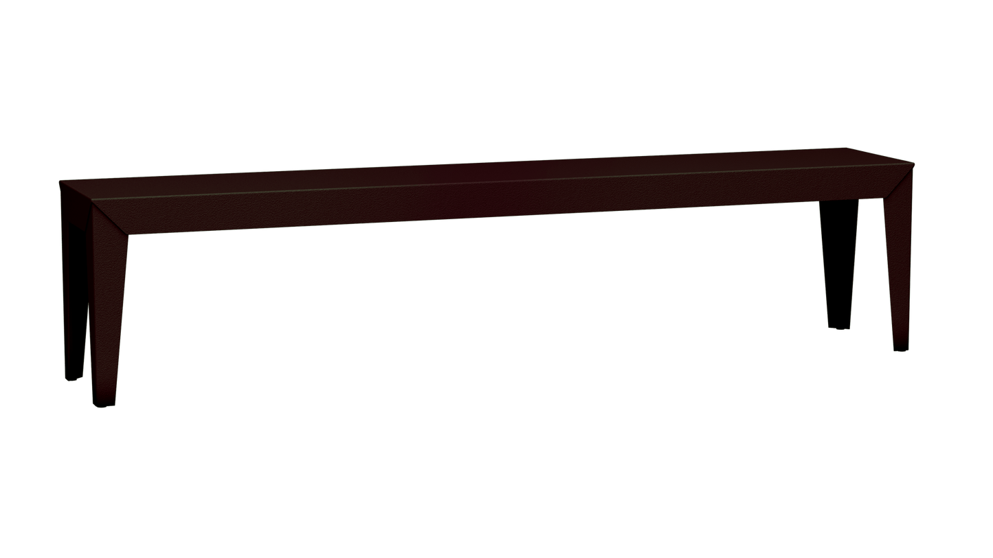 Banc rectangulaire en aluminium 195cm Zef - MATIERE GRISE - La Maison MilanaiseViolet de Mars 171Fuselés