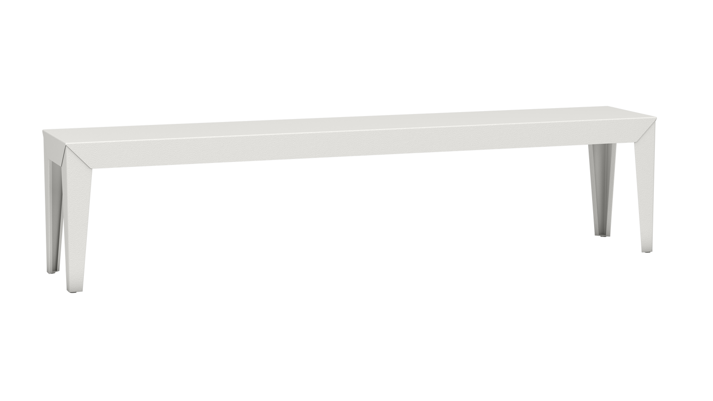 Banc rectangulaire en aluminium 195cm Zef - MATIERE GRISE - La Maison MilanaiseBlanc 001Fuselés