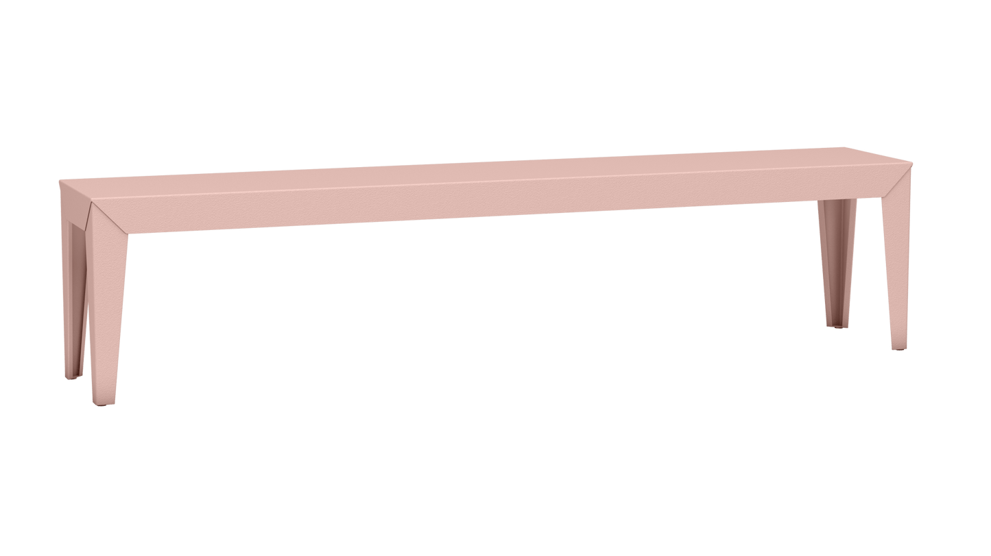 Banc rectangulaire en aluminium 195cm Zef - MATIERE GRISE - La Maison MilanaiseBaby pink 162Fuselés