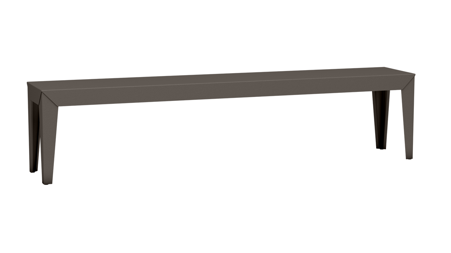 Banc rectangulaire en aluminium 195cm Zef - MATIERE GRISE - La Maison MilanaiseTaupe 192Fuselés