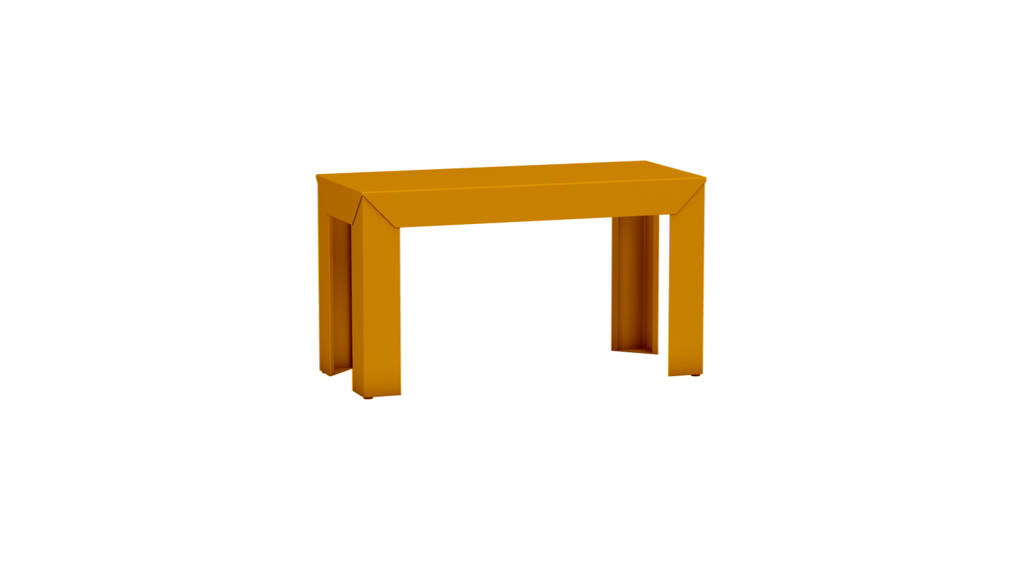 Banc rectangulaire en aluminium 80cm Zef - MATIERE GRISE - La Maison MilanaiseBANCZEF80INT - 59Safran 131Droits