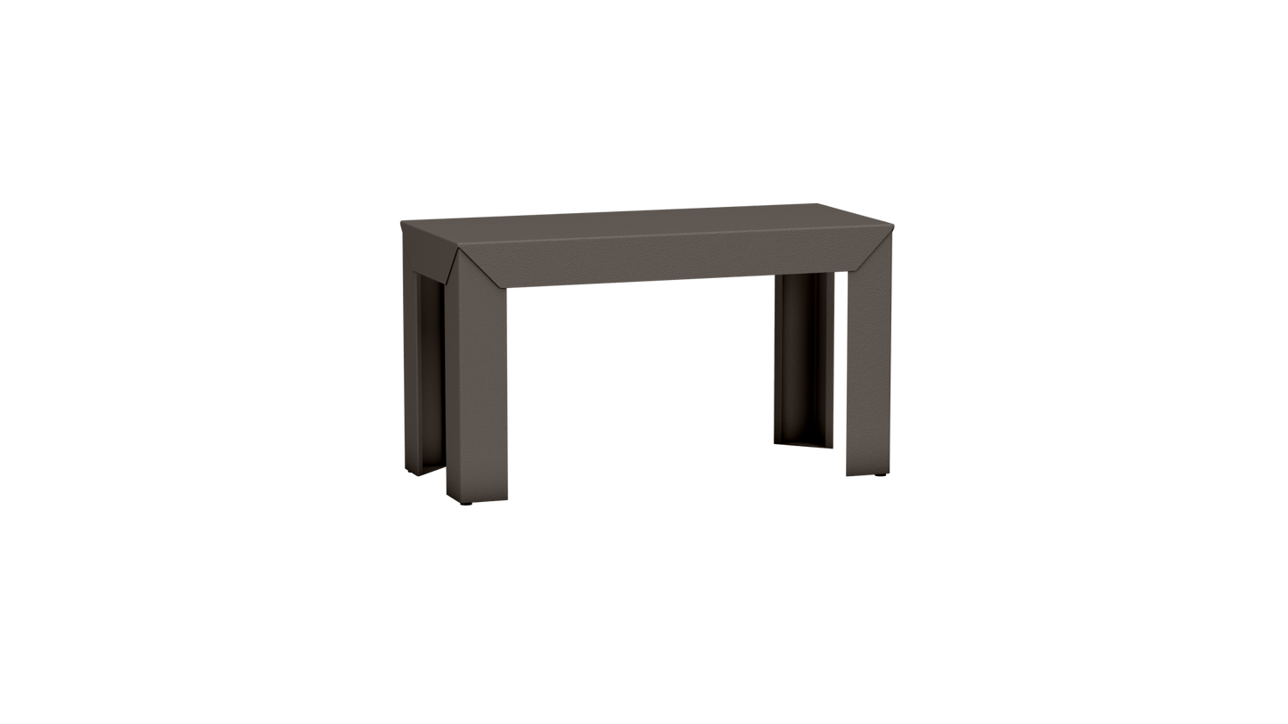 Banc rectangulaire en aluminium 80cm Zef - MATIERE GRISE - La Maison MilanaiseBANCZEF80INT - 19Taupe 192Droits