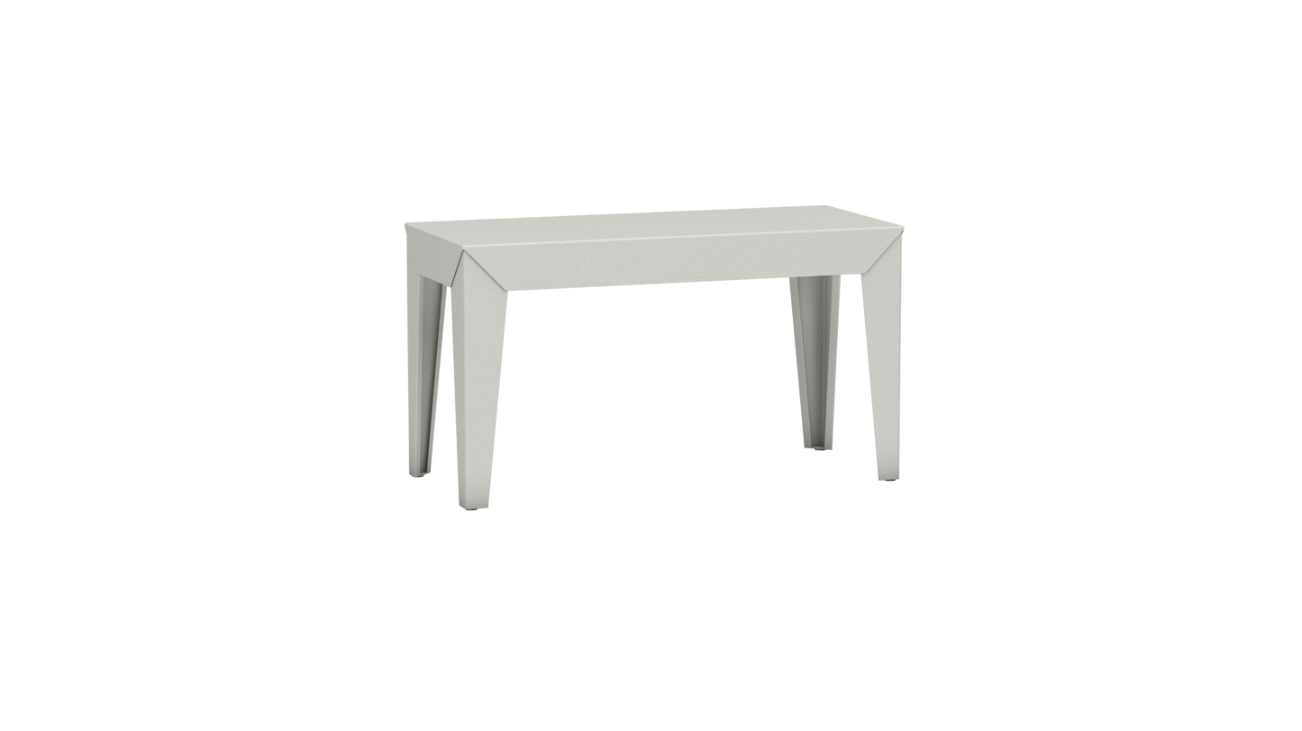Banc rectangulaire en aluminium 80cm Zef - MATIERE GRISE - La Maison MilanaiseBANCZEF80INT - 26Craie 023Fuselés