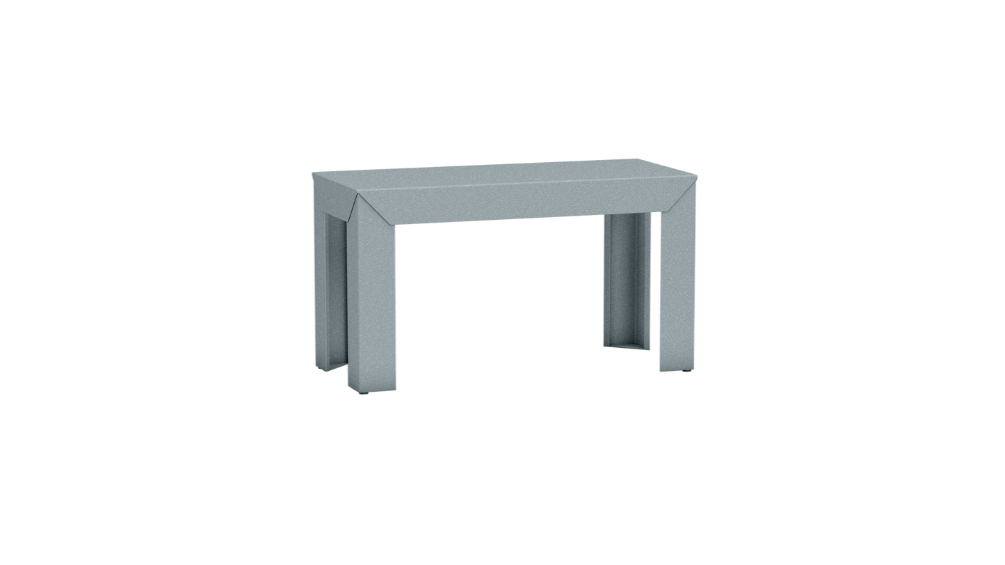 Banc rectangulaire en aluminium 80cm Zef - MATIERE GRISE - La Maison MilanaiseBANCZEF80INT - 77Nuage 002Droits