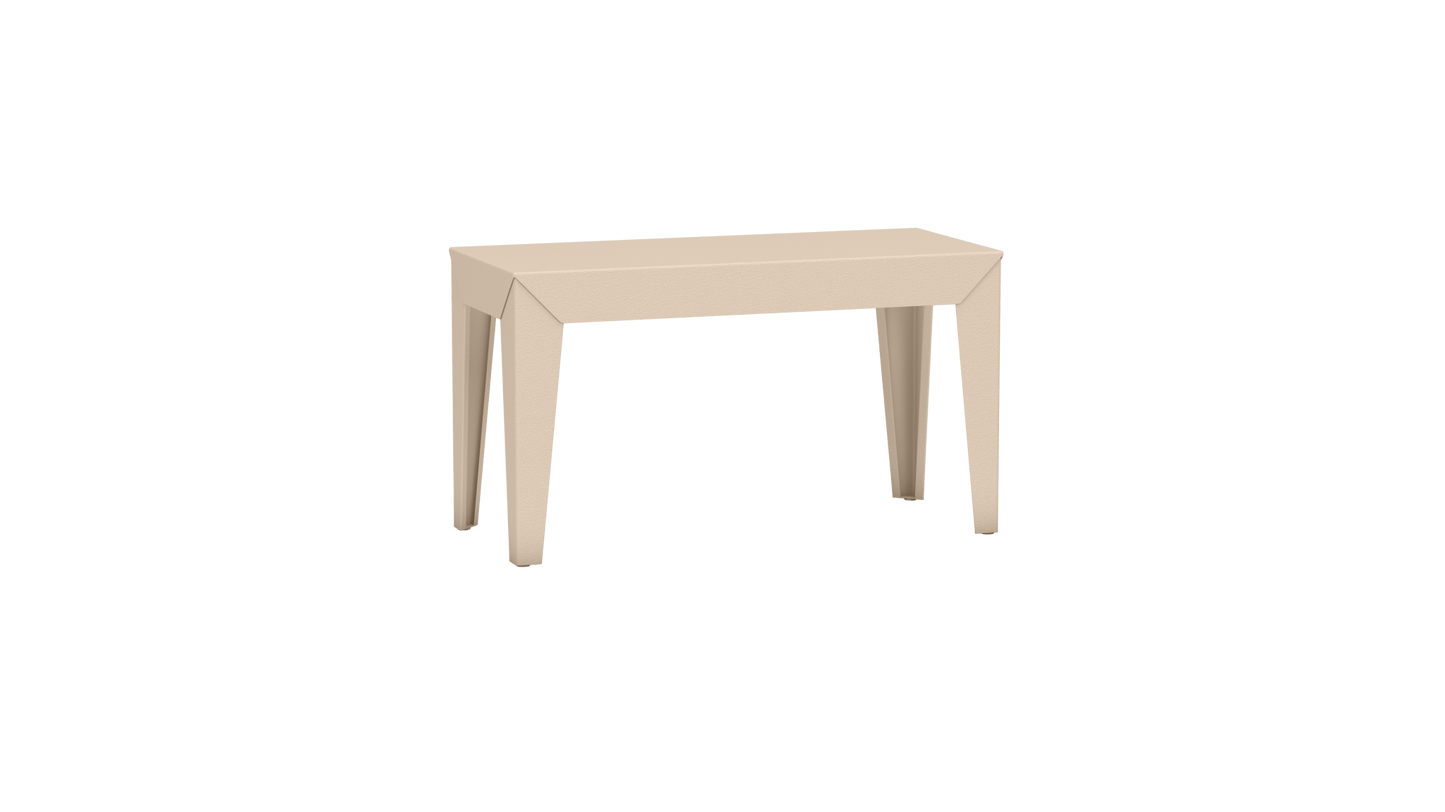 Banc rectangulaire en aluminium 80cm Zef - MATIERE GRISE - La Maison MilanaiseBANCZEF80INT - 2Eggshell 161Fuselés