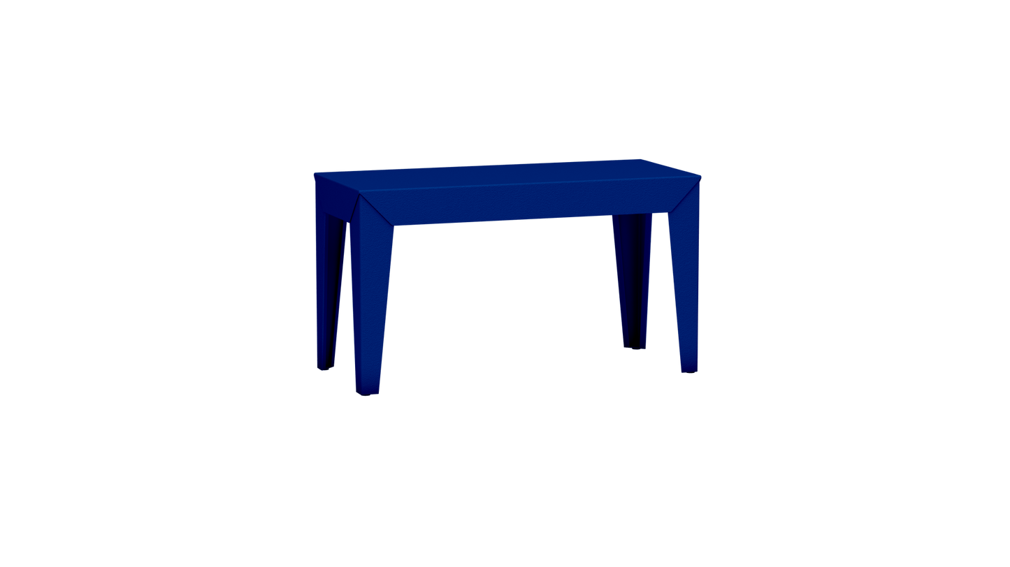 Banc rectangulaire en aluminium 80cm Zef - MATIERE GRISE - La Maison MilanaiseBANCZEF80INT - 44Bleu pur 112Fuselés