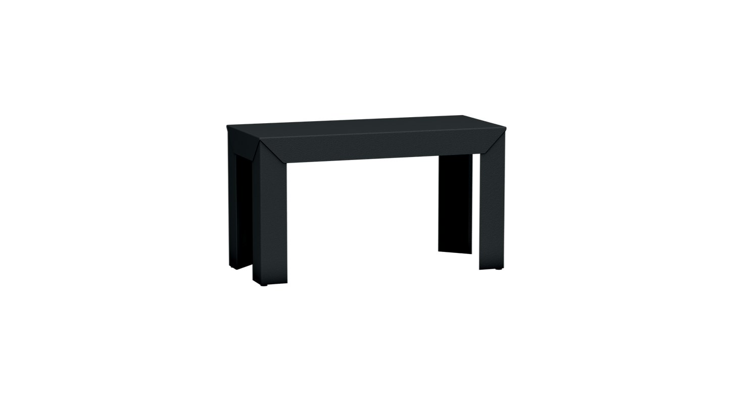Banc rectangulaire en aluminium 80cm Zef - MATIERE GRISE - La Maison MilanaiseBANCZEF80INT - 9Anthracite 222Droits