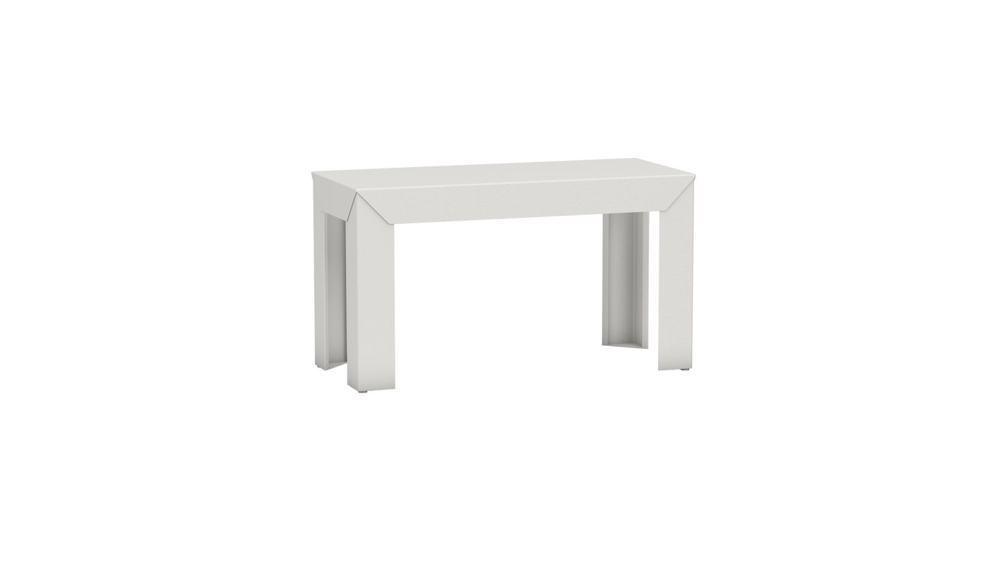 Banc rectangulaire en aluminium 80cm Zef - MATIERE GRISE - La Maison MilanaiseBANCZEF80INT - 79Blanc 001Droits
