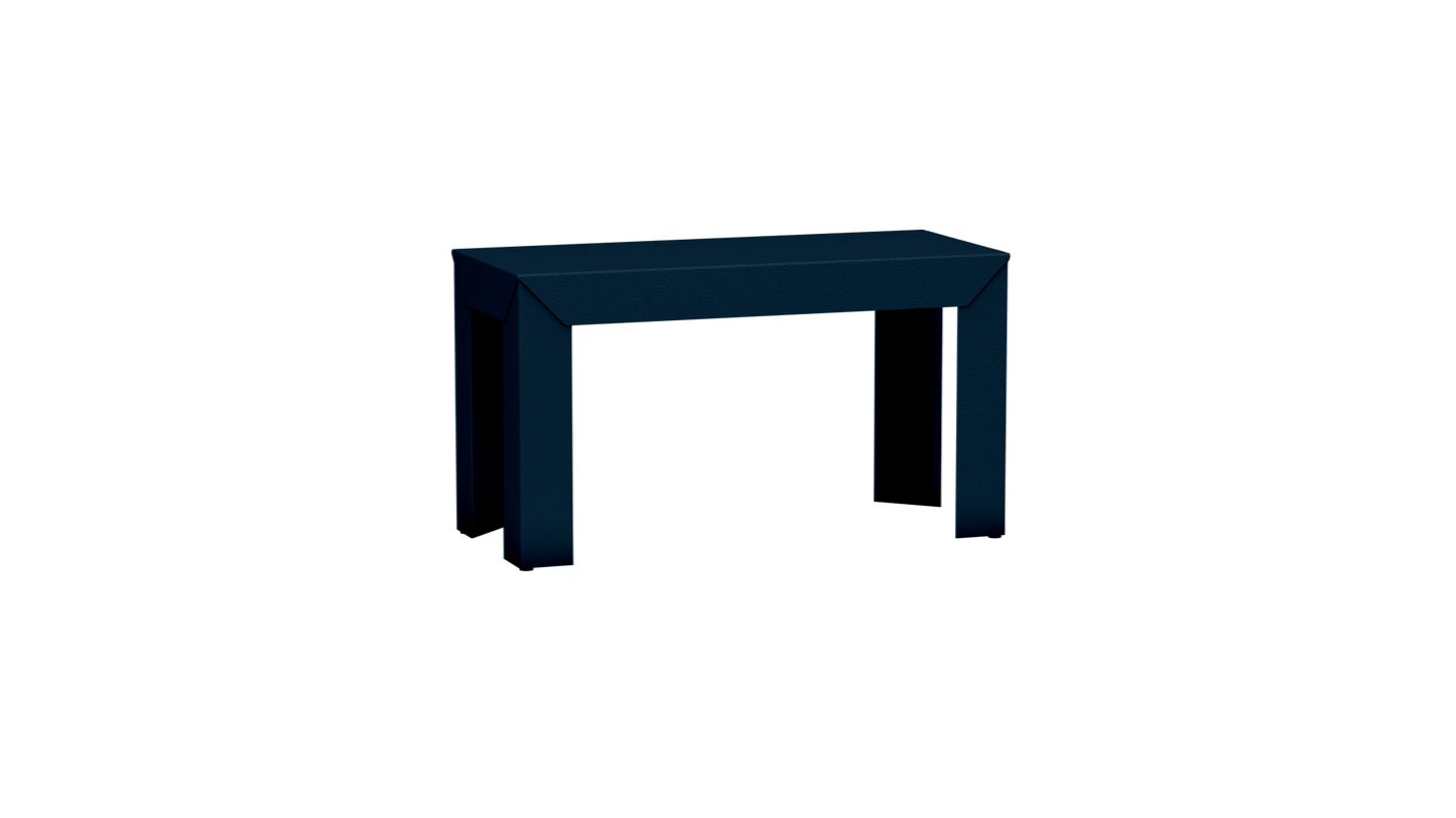 Banc rectangulaire en aluminium 80cm Zef - MATIERE GRISE - La Maison MilanaiseBANCZEF80INT - 15Denim 007Droits