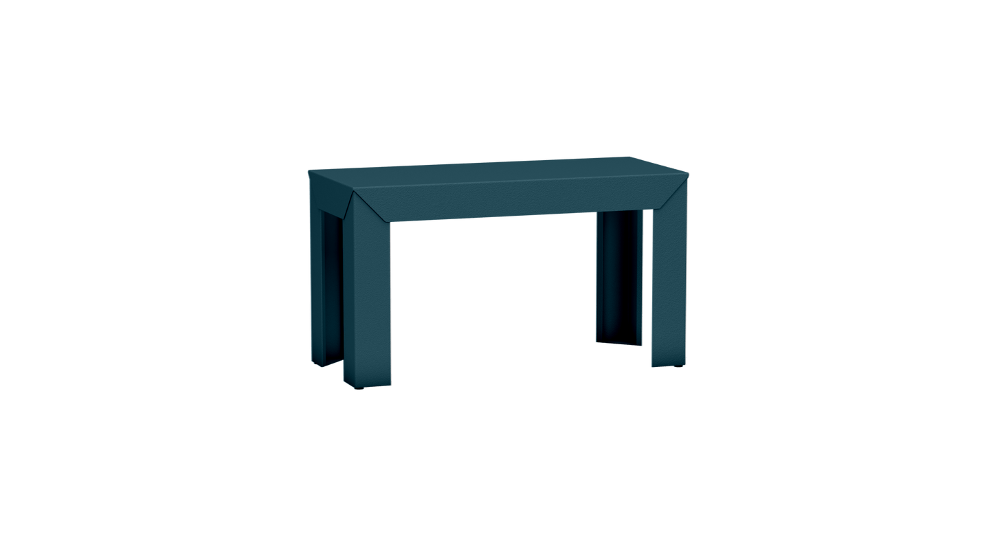 Banc rectangulaire en aluminium 80cm Zef - MATIERE GRISE - La Maison MilanaiseBANCZEF80INT - 47Houle 116Droits