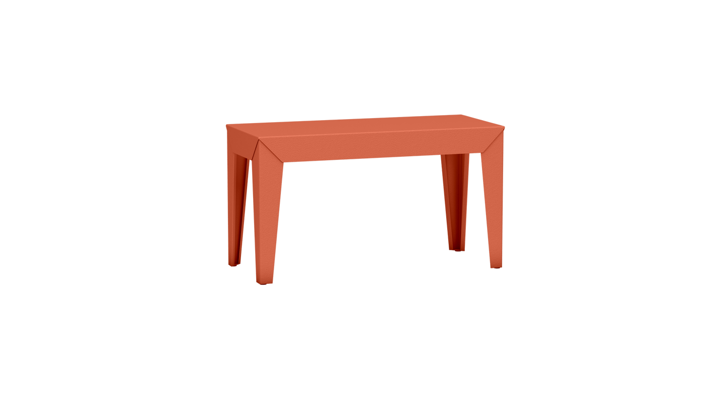 Banc rectangulaire en aluminium 80cm Zef - MATIERE GRISE - La Maison MilanaiseBANCZEF80INT - 34Orange givré 144Fuselés