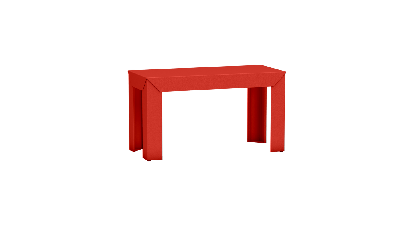 Banc rectangulaire en aluminium 80cm Zef - MATIERE GRISE - La Maison MilanaiseBANCZEF80INT - 35Pêche 143Droits