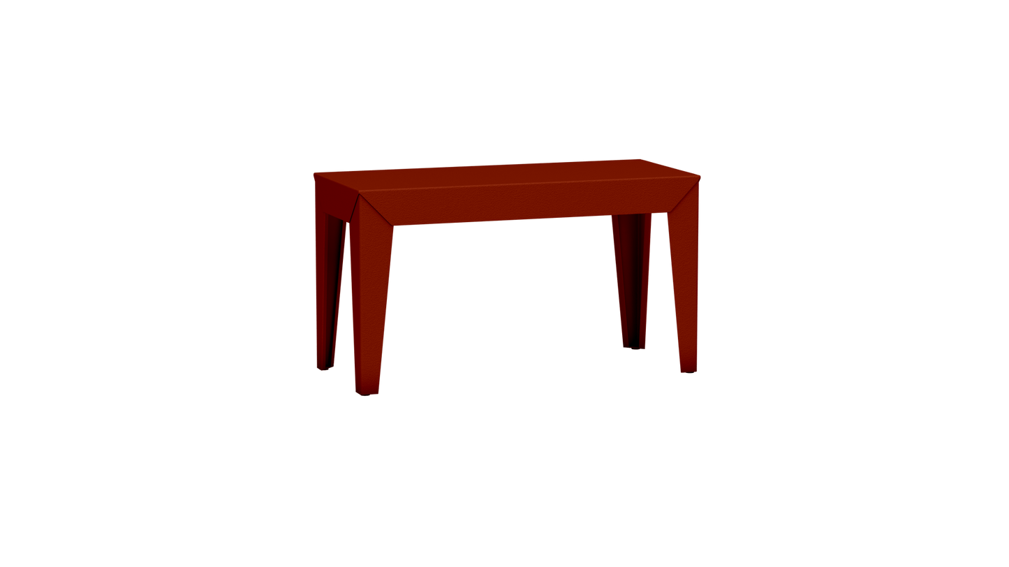 Banc rectangulaire en aluminium 80cm Zef - MATIERE GRISE - La Maison MilanaiseBANCZEF80INT - 38Terracotta 142Fuselés