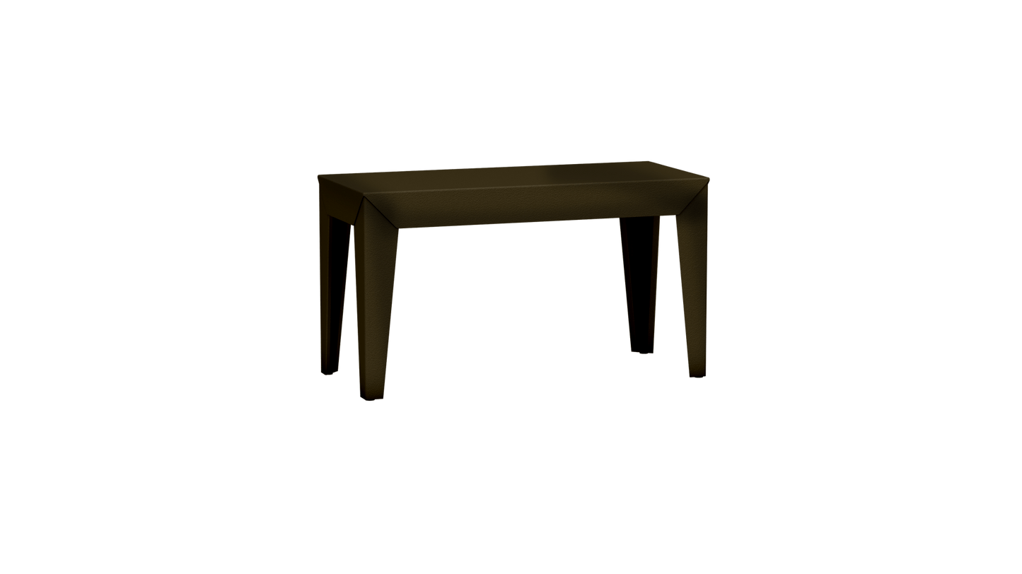 Banc rectangulaire en aluminium 80cm Zef - MATIERE GRISE - La Maison MilanaiseBANCZEF80INT - 76Brut Vernis fumé 241Fuselés