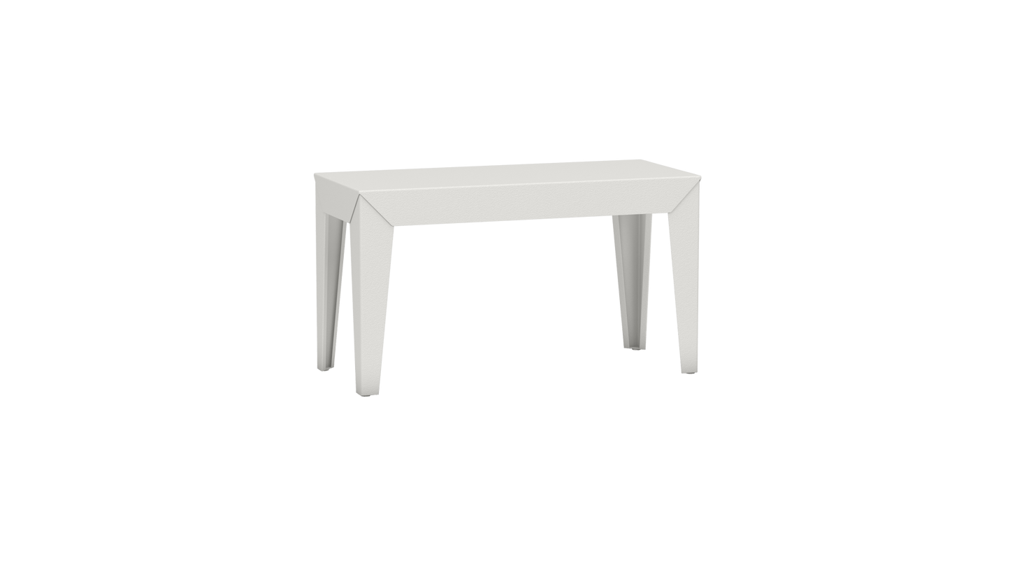 Banc rectangulaire en aluminium 80cm Zef - MATIERE GRISE - La Maison MilanaiseBANCZEF80INT - 80Blanc 001Fuselés