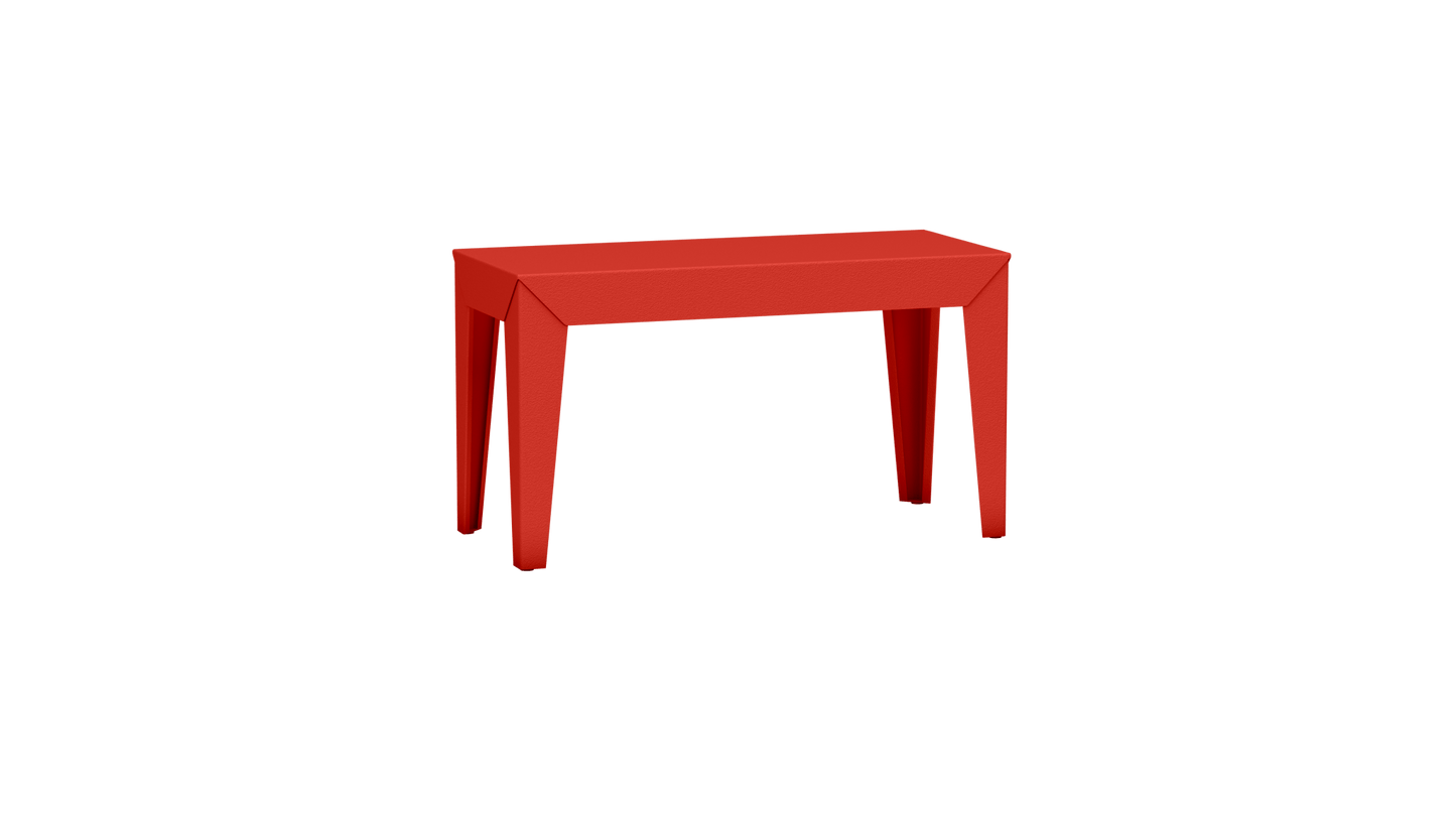 Banc rectangulaire en aluminium 80cm Zef - MATIERE GRISE - La Maison MilanaiseBANCZEF80INT - 36Pêche 143Fuselés