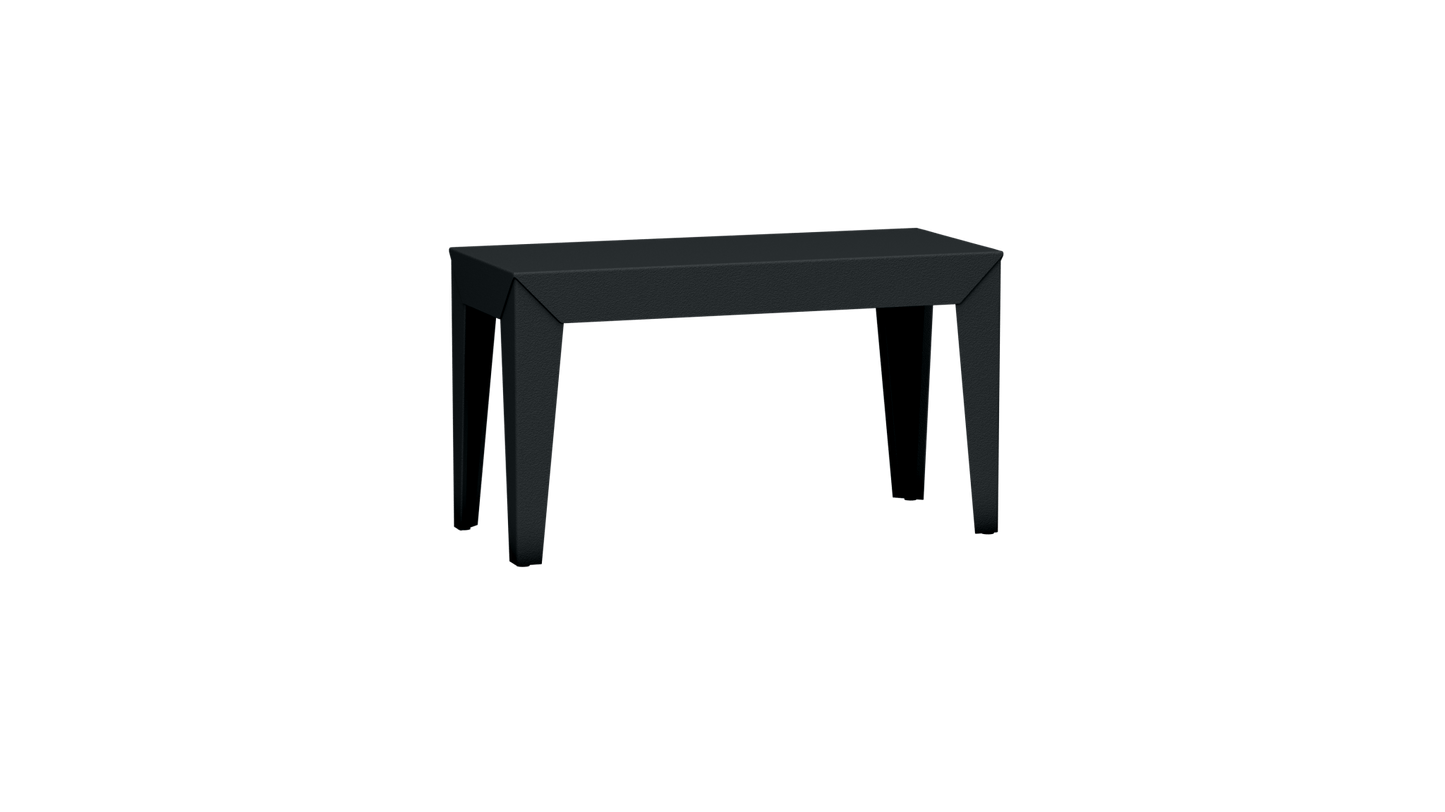 Banc rectangulaire en aluminium 80cm Zef - MATIERE GRISE - La Maison MilanaiseBANCZEF80INT - 10Anthracite 222Fuselés