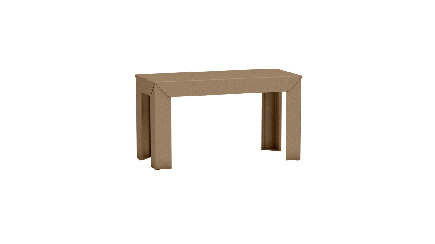 Banc rectangulaire en aluminium 80cm Zef - MATIERE GRISE - La Maison MilanaiseBANCZEF80INT - 21Sable 018Droits