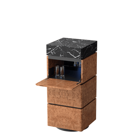 Bar cabinet luxueux châtaignier et marbre – ULTRA MOBILI - La Maison MilanaiseBCRC