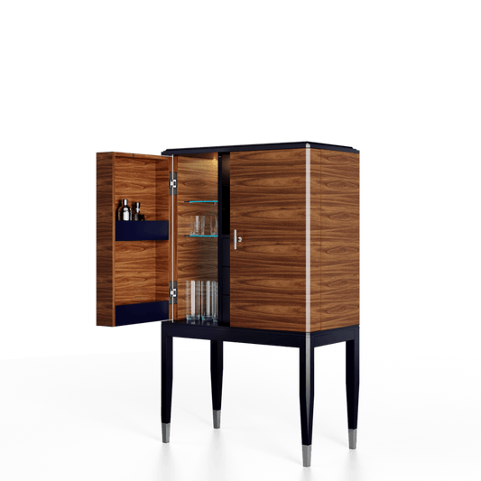 Bar cabinet noyer Canaletto & laque mate G.BAR - ULTRA MOBILI - La Maison MilanaiseBGB.NC