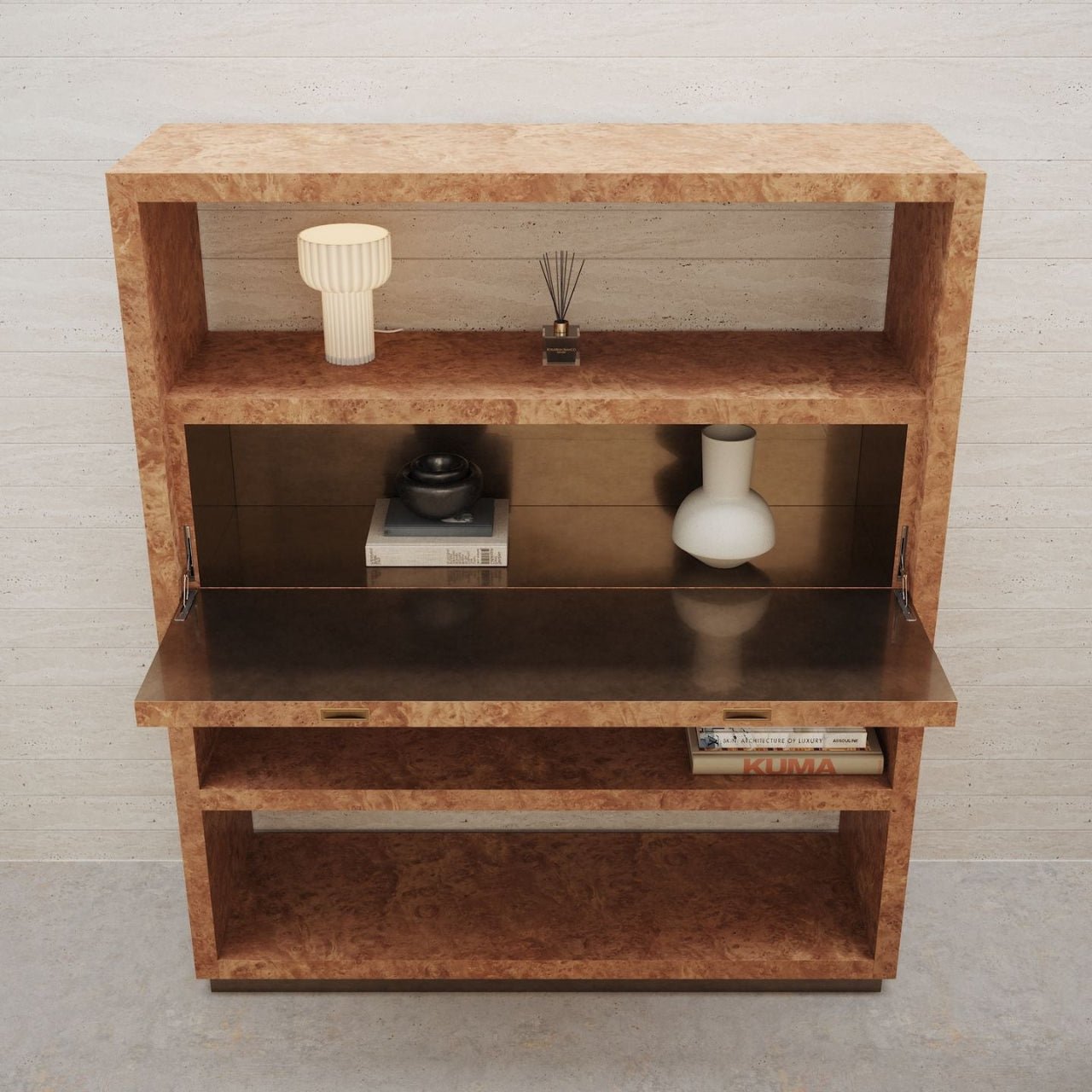 Bibliothèque - Console NINA – Ligne épurée & caractère naturel en châtaignier - ULTRA MOBILI - La Maison MilanaiseLNRC150