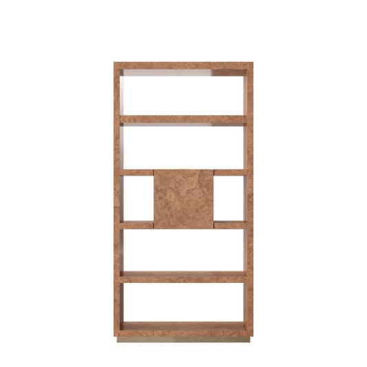 Bibliothèque NINA – Élégance sculpturale en châtaignier - ULTRA MOBILI - La Maison MilanaiseLNRC110