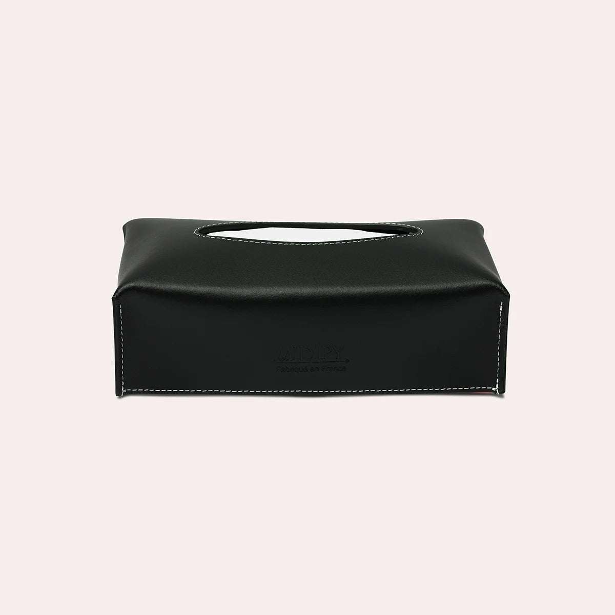 Boite à mouchoir rectangulaire en cuir - MIDIPY - La Maison MilanaiseEbène
